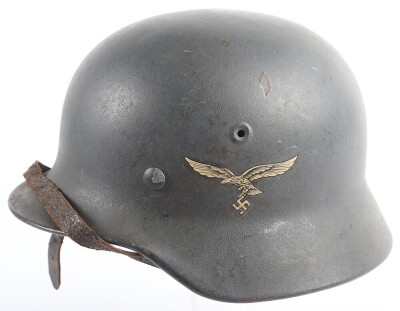WW2 German Luftwaffe M40 Single Decal Steel Helmet. - 3