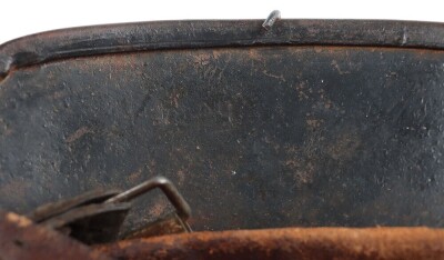 WW2 German Luftwaffe M40 Camouflaged Helmet with Wire Basket. - 15