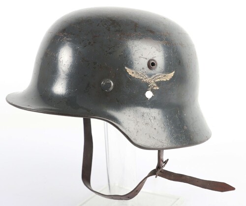 WW2 German Luftwaffe M35 Double Decal Steel Helmet.