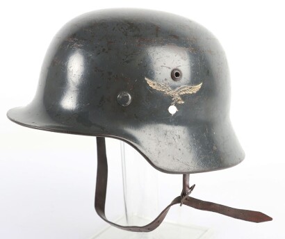 WW2 German Luftwaffe M35 Double Decal Steel Helmet.