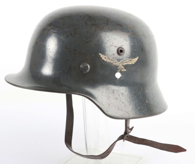 WW2 German Luftwaffe M35 Double Decal Steel Helmet.