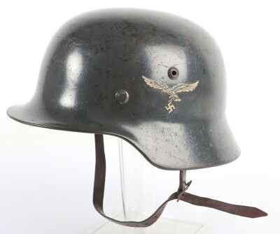 WW2 German Luftwaffe M35 Double Decal Steel Helmet. - 2
