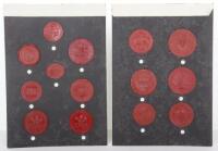 A fine selection of 18th and 19th century wax seal impressions of Railway and Canal company seals