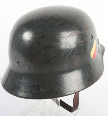 WW2 German Luftwaffe M35 Double Decal Steel Helmet. - 6