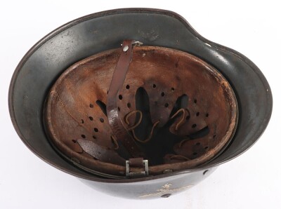 WW2 German Luftwaffe M35 Double Decal Steel Helmet. - 11