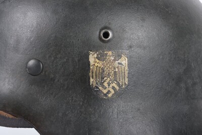 WW2 German Army (Heer) M42 Single Decal Steel Helmet. - 4