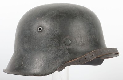 WW2 German Army (Heer) M42 Single Decal Steel Helmet. - 8