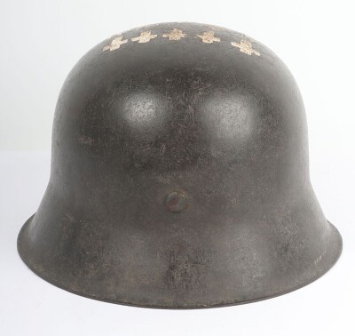 WW2 German M-42 Captured Combat Helmet 'BOCHE KAPUT' - 3