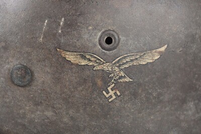 WW2 German Luftwaffe M42 Steel Helmet. - 3