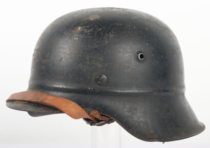 WW2 German M42 Beaded, Civil Defence Helmet.