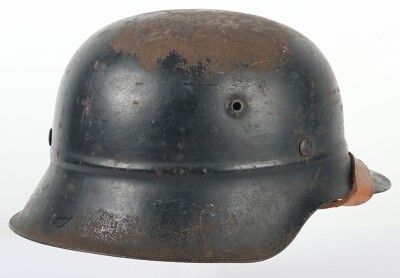 WW2 German M42 Beaded, Civil Defence Helmet. - 4