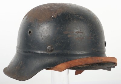WW2 German M42 Beaded, Civil Defence Helmet. - 5