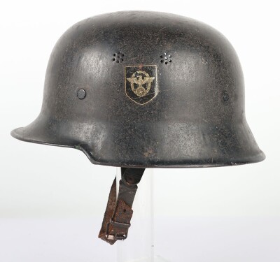 WW2 German M34 Fire Police Helmet. - 3