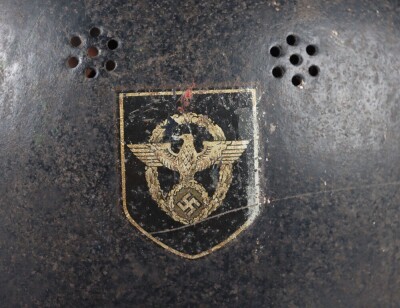 WW2 German M34 Fire Police Helmet. - 4