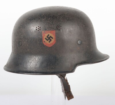 WW2 German M34 Fire Police Helmet. - 6