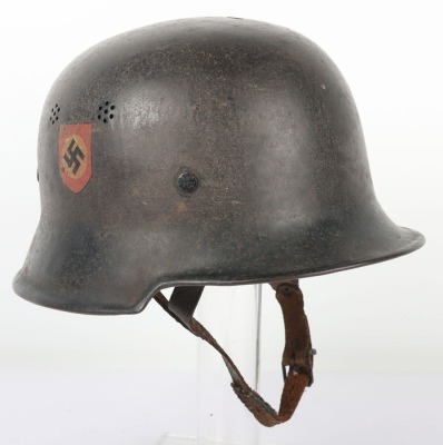 WW2 German M34 Fire Police Helmet. - 8