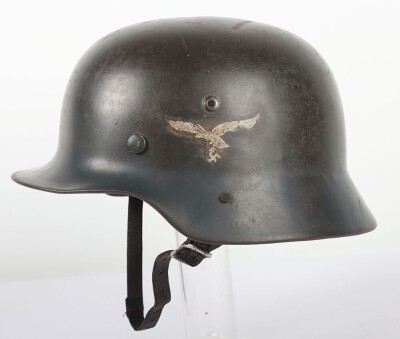 WW2 German Luftwaffe M35 Double Decal Helmet Shell. - 3