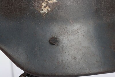 WW2 German Luftwaffe M35 Double Decal Helmet Shell. - 5