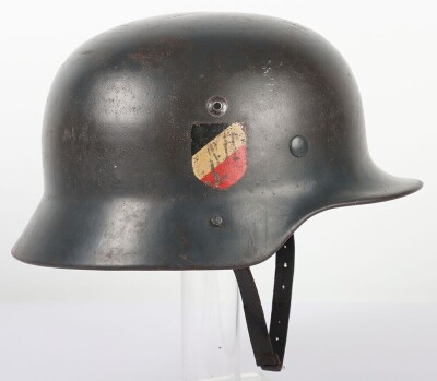 WW2 German Luftwaffe M35 Double Decal Helmet Shell. - 7