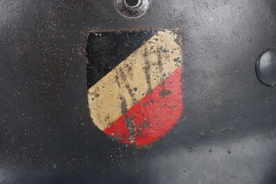 WW2 German Luftwaffe M35 Double Decal Helmet Shell. - 9