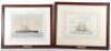 Two Nautical watercolours by R. Gurnell, HMS Martin and HMS Barfleur