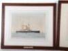 Two Nautical watercolours by R. Gurnell, HMS Martin and HMS Barfleur - 2