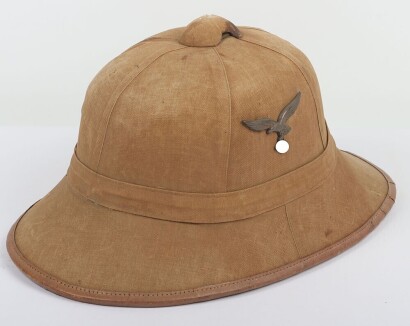 WW2 German Luftwaffe Tropical Pith Helmet