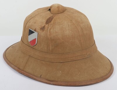 WW2 German Luftwaffe Tropical Pith Helmet - 3