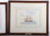 Two Nautical watercolours by R. Gurnell, HMS Martin and HMS Barfleur - 3