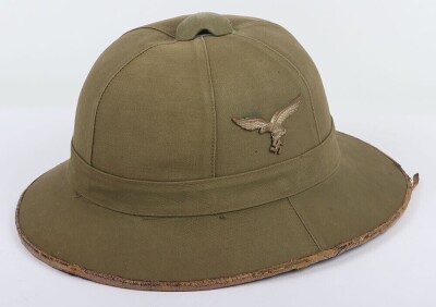 WW2 German Luftwaffe Afrikakorps (D.A.K) Tropical Pith Helmet - 2