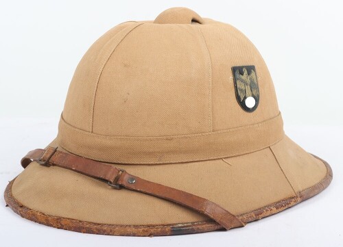 WW2 German Kriegsmarine Afrika Korps Tropical Pith Helmet.