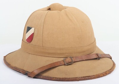 WW2 German Kriegsmarine Afrika Korps Tropical Pith Helmet. - 8