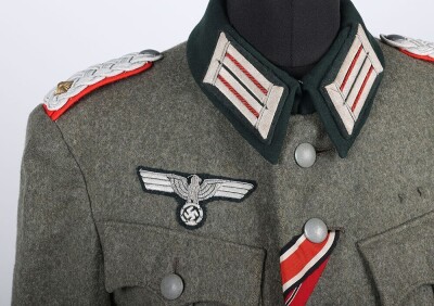 WW2 German Artillery Officers Private Purchase Combat Tunic - 8