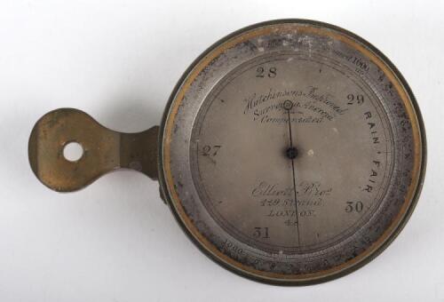 A late 19th/early 20th century pocket barometer, Elliot Bros