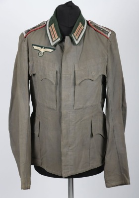 WW2 German Artillery NCO's Lightweight Combat Tunic - 2