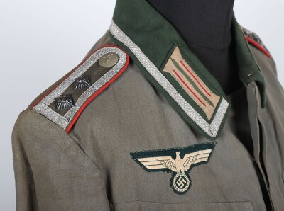 WW2 German Artillery NCO's Lightweight Combat Tunic - 5