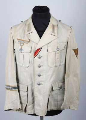 WW2 German Afrikakorps Tropical Bleached Combat Tunic