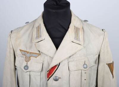 WW2 German Afrikakorps Tropical Bleached Combat Tunic - 3
