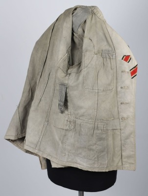 WW2 German Afrikakorps Tropical Bleached Combat Tunic - 14