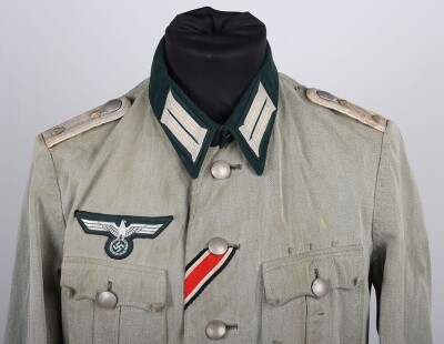 WW2 German Infantry Officers Summer Weight Combat Tunic - 3