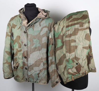 WW2 German Winter Parka and Trousers set, Splinter Camouflage.