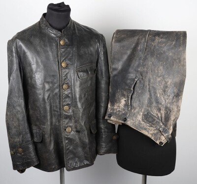 WW2 German Kriegsmarine Leather, Jacket and Trousers, U-Boat Crews.