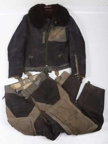 WW2 German Luftwaffe Two Piece Winter Flight Suit,