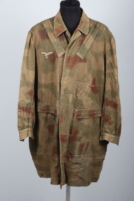 WW2 German Luftwaffe Fallschirmjager (Paratrooper) Jump Smock in Tan Water Camouflage, - 27
