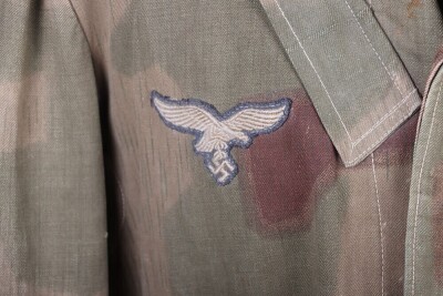 WW2 German Luftwaffe Fallschirmjager (Paratrooper) Jump Smock in Tan Water Camouflage, - 14