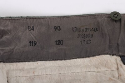 WW2 German Army (Heer) Assault Gun Troops Trousers - 6