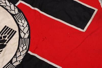 Rare Third Reich RAD (Labour Service) Regimental Standarte with Original Streamers - 12