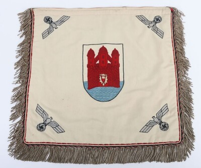 Pair of WW2 German Infantry Regiment 46 Trumpet Banners - 12