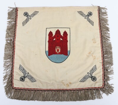 Pair of WW2 German Infantry Regiment 46 Trumpet Banners - 2