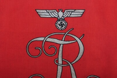 Pair of WW2 German Infantry Regiment 46 Trumpet Banners - 7